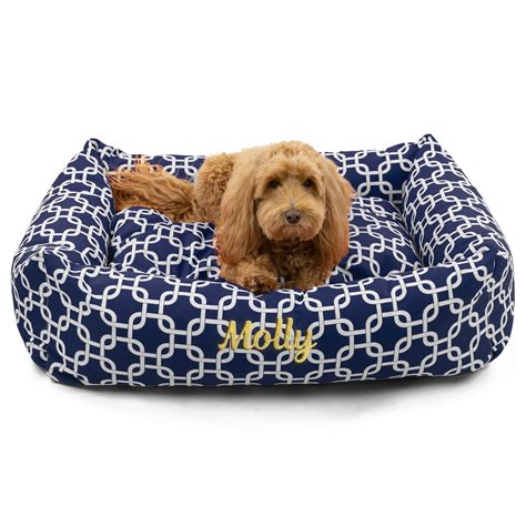 monogram dog bed